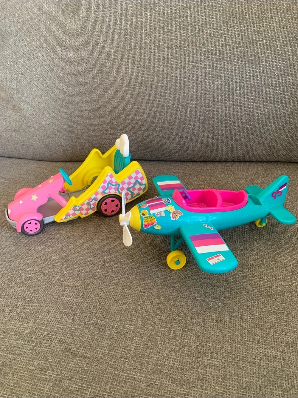Barbie Stacie Race Car Go Kart and Chelsea Airplane Vehicle Toys
